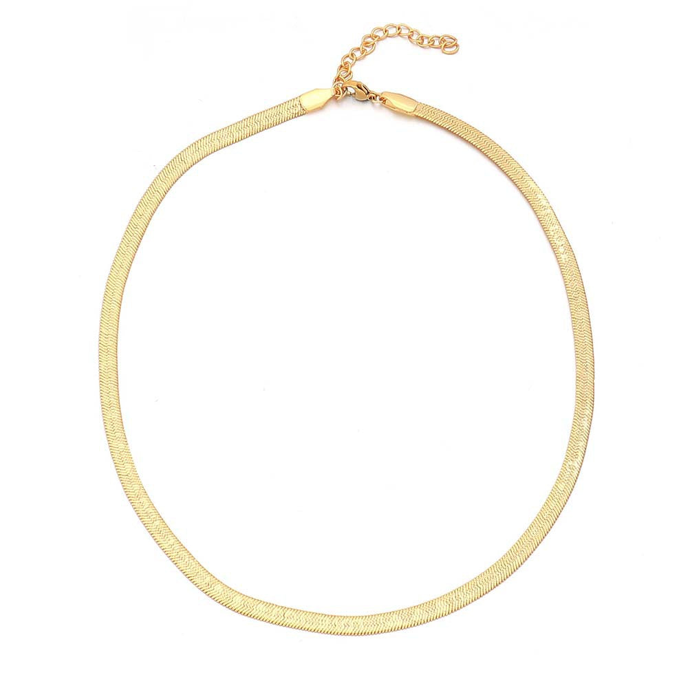 Lishan Versatile Bowknot Accessories Titanium Steel Metal Chain Series Layered Natural Stone Necklace Clavicle Chain for Women