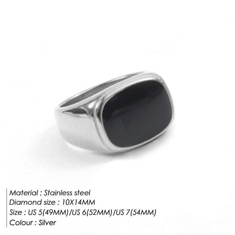 Niche Design Square White Mother-Of-Pearl Ring, Light Luxury Gold-Plated Index Finger Ring, Versatile and High-End Ring for Women