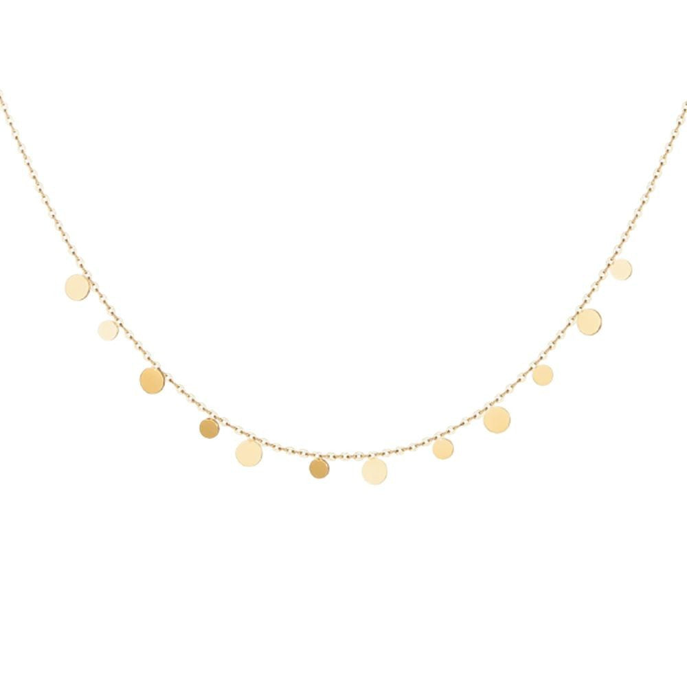 Lishan Versatile Bowknot Accessories Titanium Steel Metal Chain Series Layered Natural Stone Necklace Clavicle Chain for Women