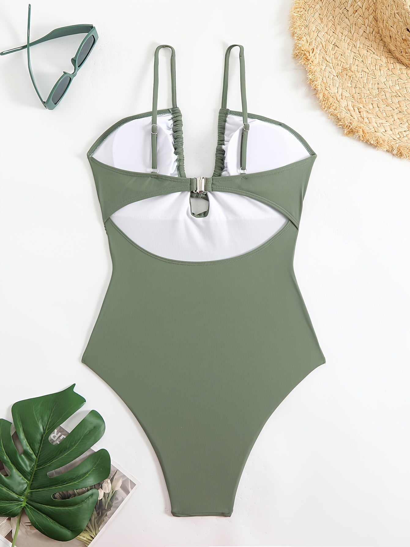 European and American Cross-Border New One-Piece Bikini Swimsuit for Women to Cover Belly and Look Slim, Sexy Amazon Swimwear Hot Style