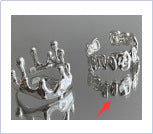 Thorn Rose Ring Women's ins Niche Design High-end Light Luxury Plain Silver Exquisite Sweet Adjustable Diet Ring