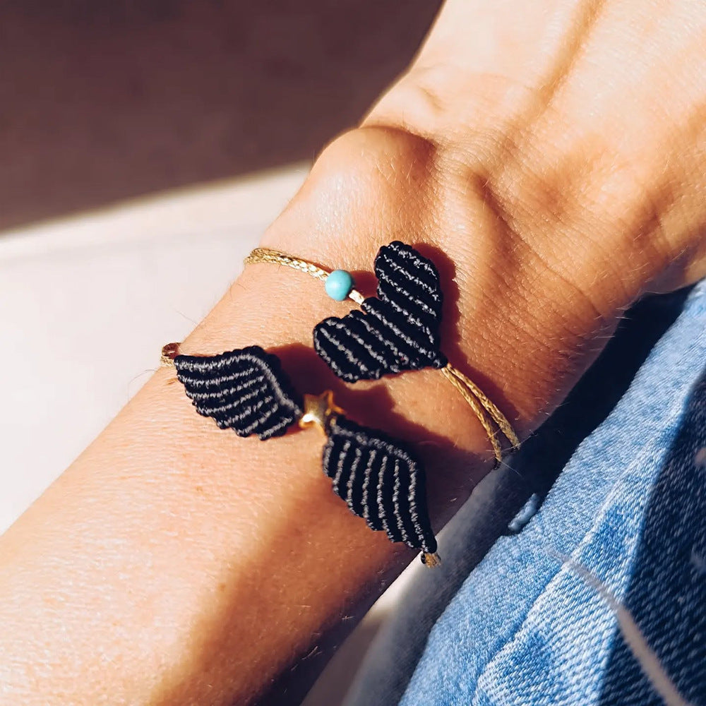 2025 Original New Angel Wings Bracelet Creative Hand-woven Bracelet Couple's Birthday Gift Light Luxury Bracelet