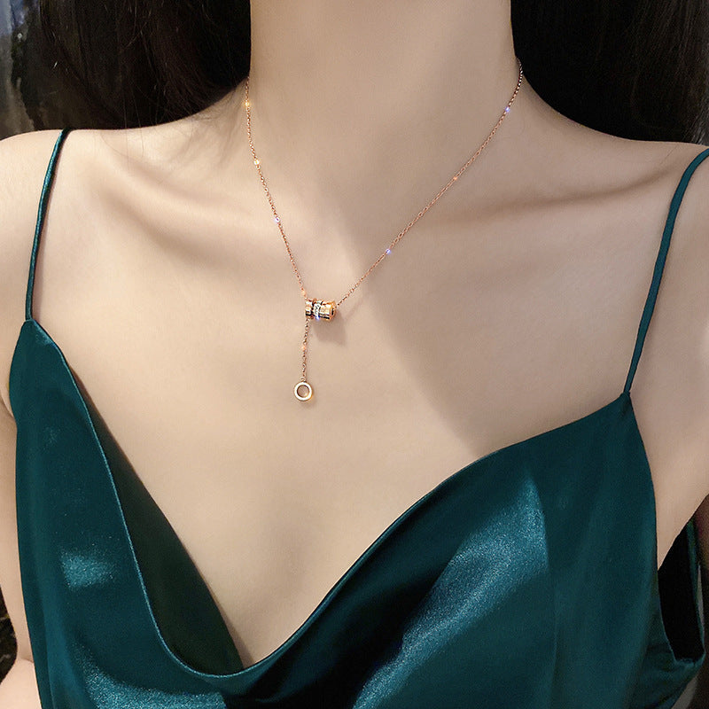 Double-Layer Necklace 2024 New Women's Sweater Chain Accessible Luxury Niche Design High-End Non-Fading Clavicle Chain Accessories