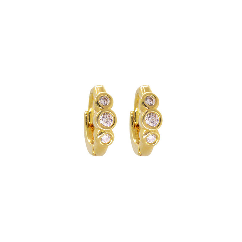 European and American Fashion Hot Style Ins Geometric High-End Retro Earrings French Style Accessible Luxury Stacking Set Earrings Jewelry