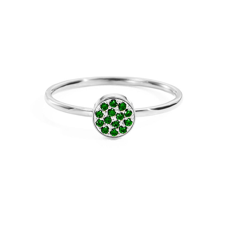 St.Delan Stainless Steel Full Diamond Ring Accessible Luxury Birthstone Ring Women's Titanium Steel Ring Cross-Border Jewelry Ring