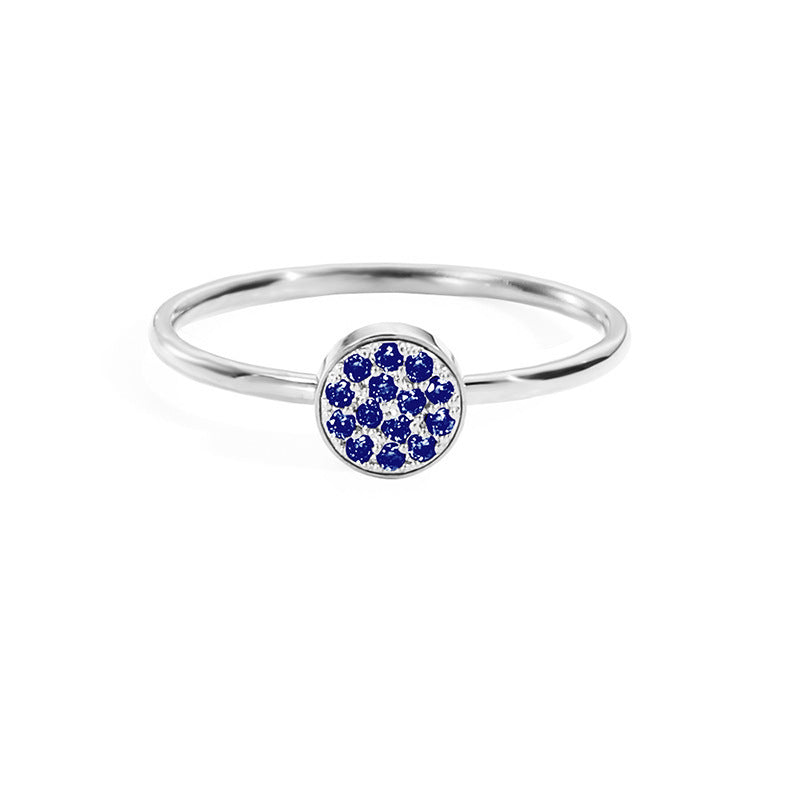 St.Delan Stainless Steel Full Diamond Ring Accessible Luxury Birthstone Ring Women's Titanium Steel Ring Cross-Border Jewelry Ring