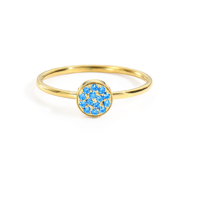 St.Delan Stainless Steel Full Diamond Ring Accessible Luxury Birthstone Ring Women's Titanium Steel Ring Cross-Border Jewelry Ring