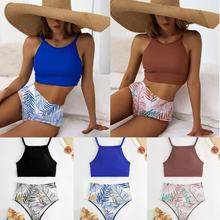 2025 Two-Piece Multicolor Swimsuit for Women, Waist-Cinching, Slim-Fitting, Quick-Drying, European and American Cross-Border Sexy Bikini, High-End Swimwear for Women