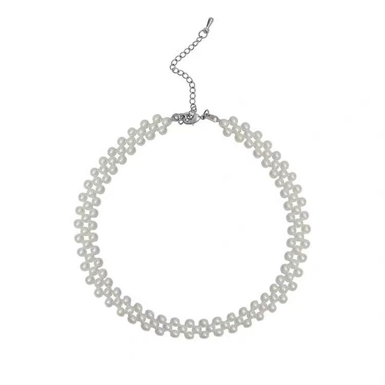 6 PCT Small Style Light Luxury Pearl Necklace French Romantic Niche High-end Ins Elegant Women's Necklace New Style