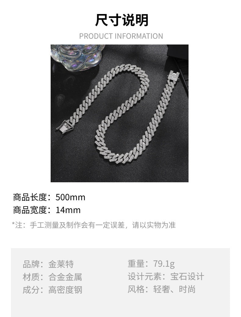 Women's 16-Piece Crystal Watch & Jewelry Set of Various Diamond-Encrusted Watches, Diamond-Shaped Cuban Bracelets and Necklaces