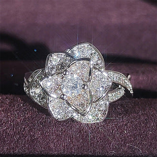 Wish Amazon New Niche Light Luxury Ring Ring Women's High Design Sense r7988
