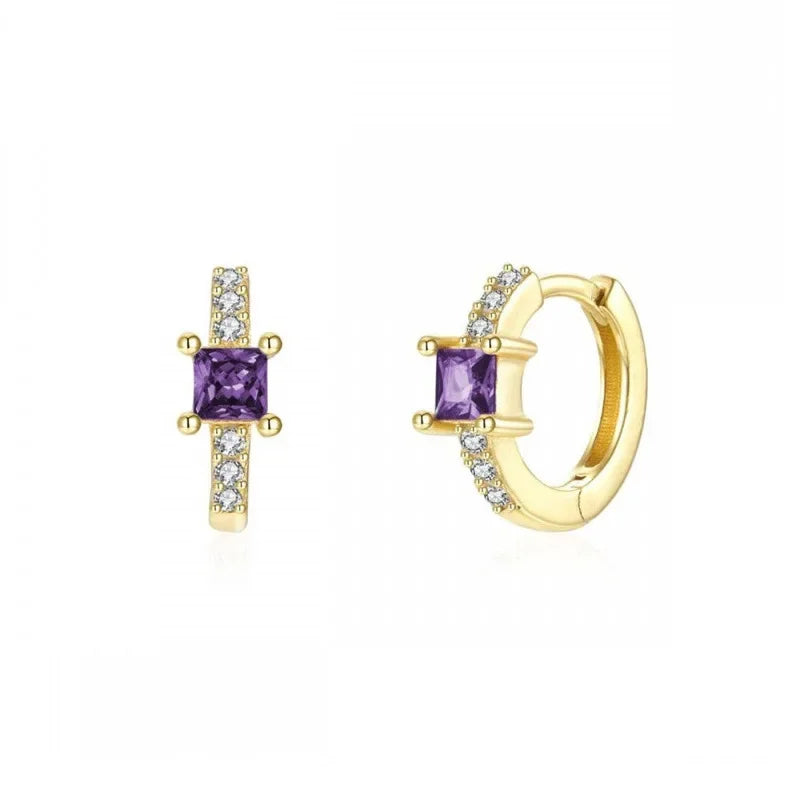 Europe and the United States cross-border luxury zircon earrings earrings fashion exquisite explosions ins wind earrings jewelry suit wholesale