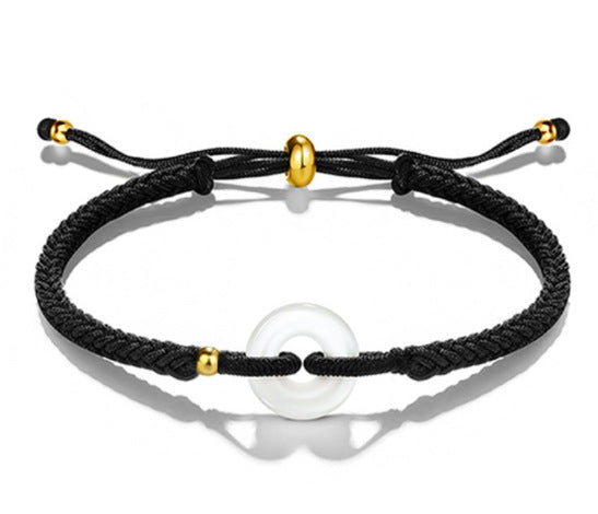 New Chinese Style Design Sense Plum Blossom Woven Bracelet Women's Chinese Style Adjustable Woven Hand Rope Gift Hand Woven Rope