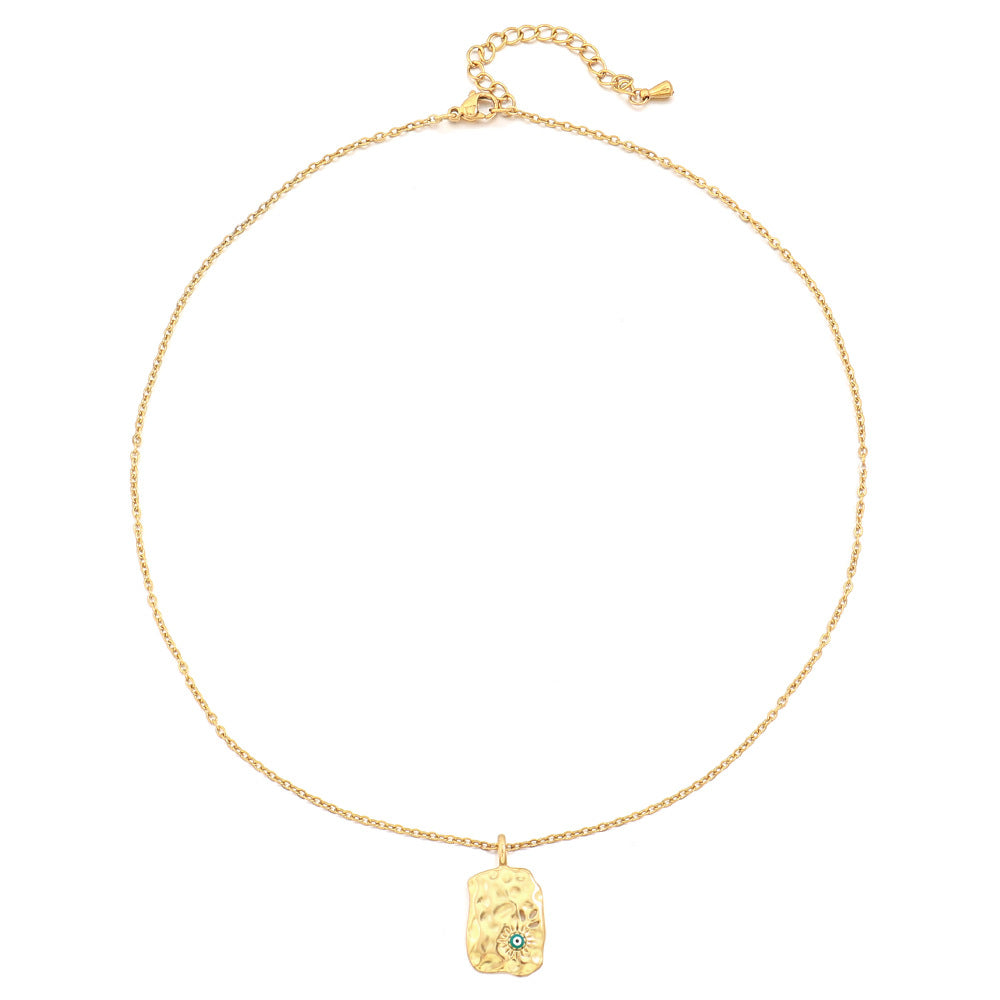 Lishan Versatile Bowknot Accessories Titanium Steel Metal Chain Series Layered Natural Stone Necklace Clavicle Chain for Women