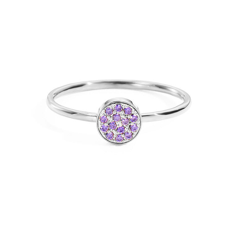 St.Delan Stainless Steel Full Diamond Ring Accessible Luxury Birthstone Ring Women's Titanium Steel Ring Cross-Border Jewelry Ring