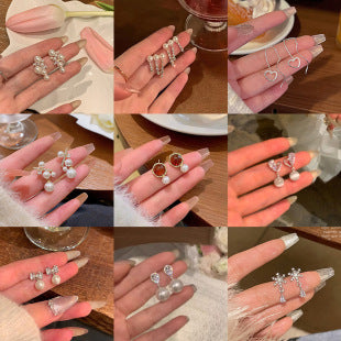 New Cross-border Exaggerated Retro Necklace suit Women Luxury Crystal Banquet Dress Accessories Collarbone Chain Factory Direct Sale
