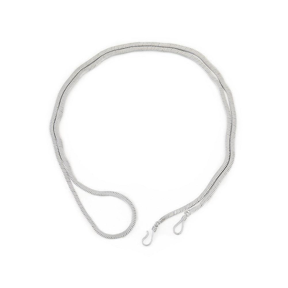 Lishan Versatile Bowknot Accessories Titanium Steel Metal Chain Series Layered Natural Stone Necklace Clavicle Chain for Women
