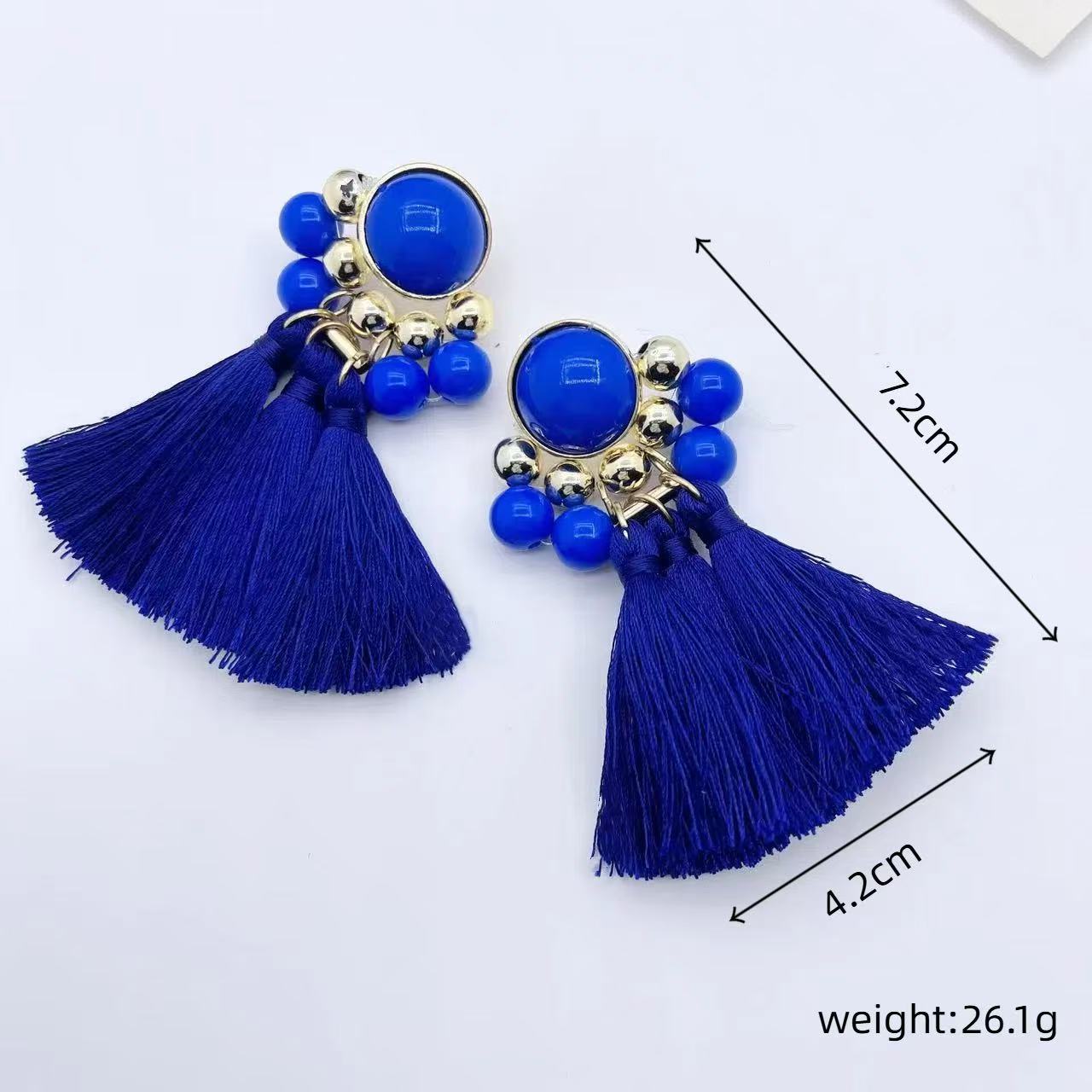 European and American New Round Pendant Earrings, Feminine Fashion, Geometric Tassel Earrings, Niche Light Luxury Earrings and Accessories