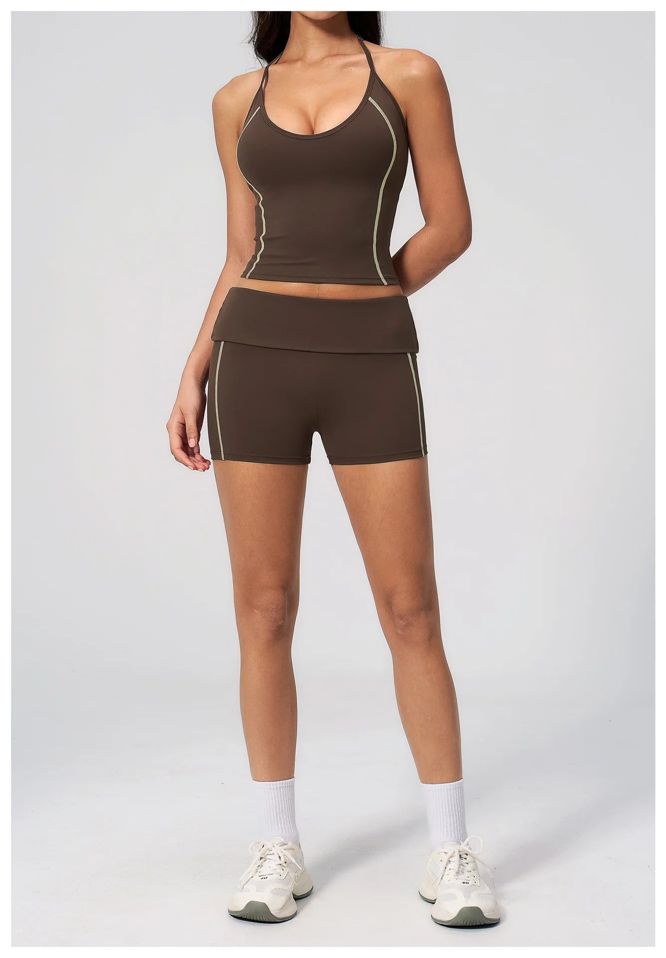 Women's Gym Outfit Women's Underwear Halter Neck Tank Top Sportswear Woman Gym Summer Women's Workout Clothes Sporty Woman Tops