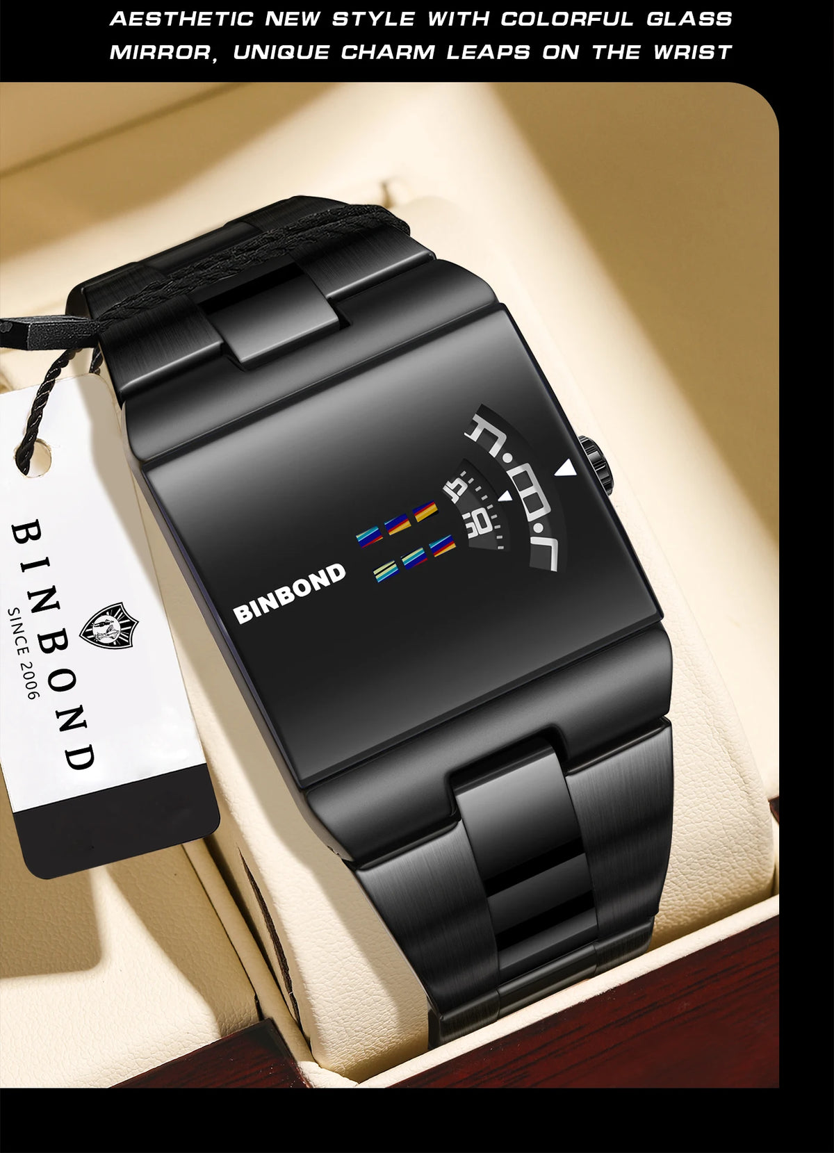 BINBOND Original Design Waterproof Men's Watch Accurate Quartz Watches For Men Luxury Sturdy Sport Wristwatches Casual Reloj