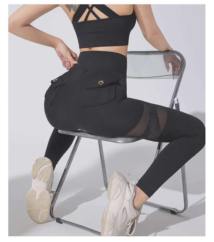Woman  New Style Hot Gym Wears Gym Training Sports  Cut Leggings Fitness Women   Rise  Yoga Tights