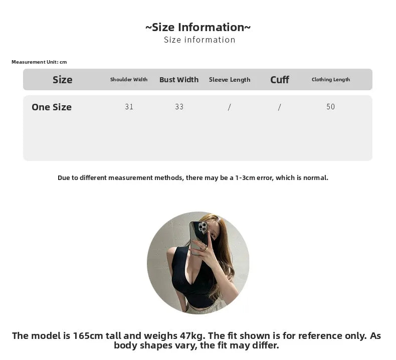 Sexy Deep V-Neck Knitted Crop Top Slim Fit Sleeveless Short Vest Summer New Style Zilihua Commute Style Pure Color Base Shirt