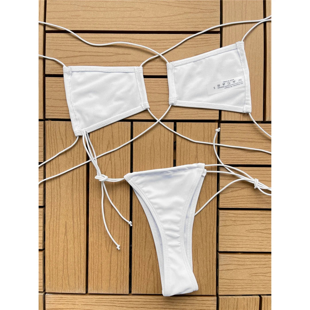 Sexy Halter Extreme Mini Micro Thong Bikini Women Swimwear Female Swimsuit Two-Pieces Bikini Set Bather Bathing Suit Swim K4595