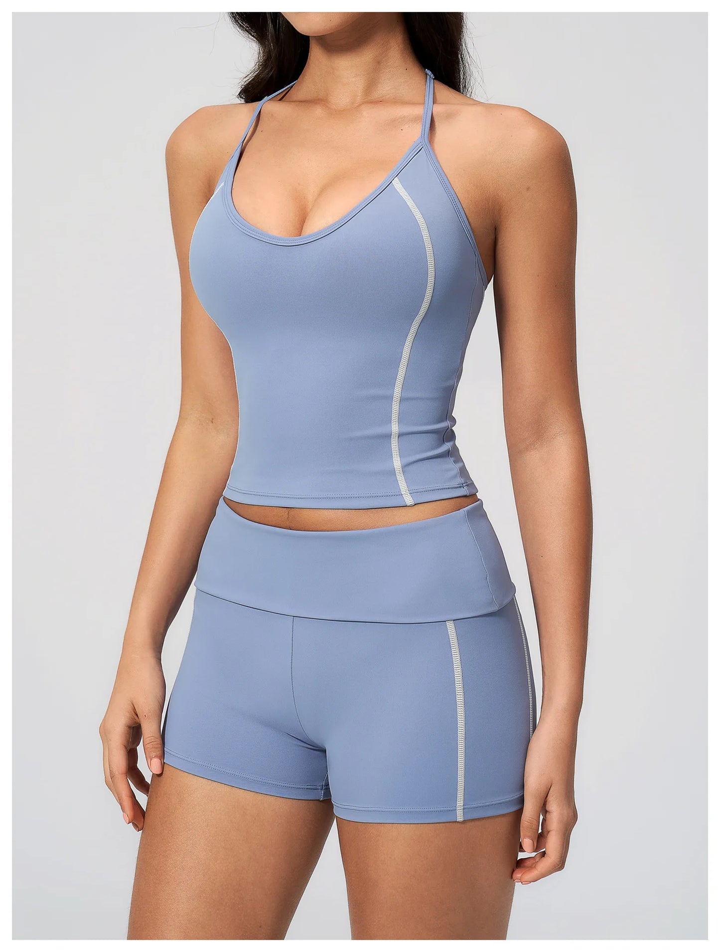Women's Gym Outfit Women's Underwear Halter Neck Tank Top Sportswear Woman Gym Summer Women's Workout Clothes Sporty Woman Tops