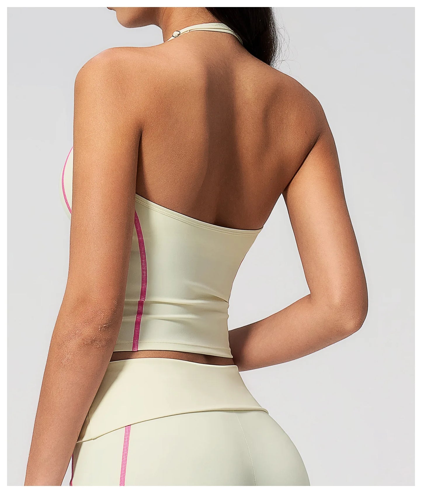 Women's Gym Outfit Women's Underwear Halter Neck Tank Top Sportswear Woman Gym Summer Women's Workout Clothes Sporty Woman Tops