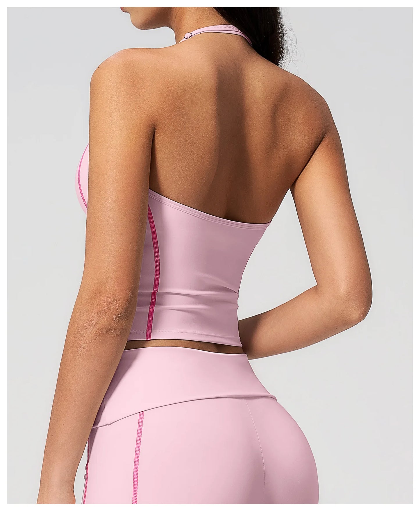 Women's Gym Outfit Women's Underwear Halter Neck Tank Top Sportswear Woman Gym Summer Women's Workout Clothes Sporty Woman Tops