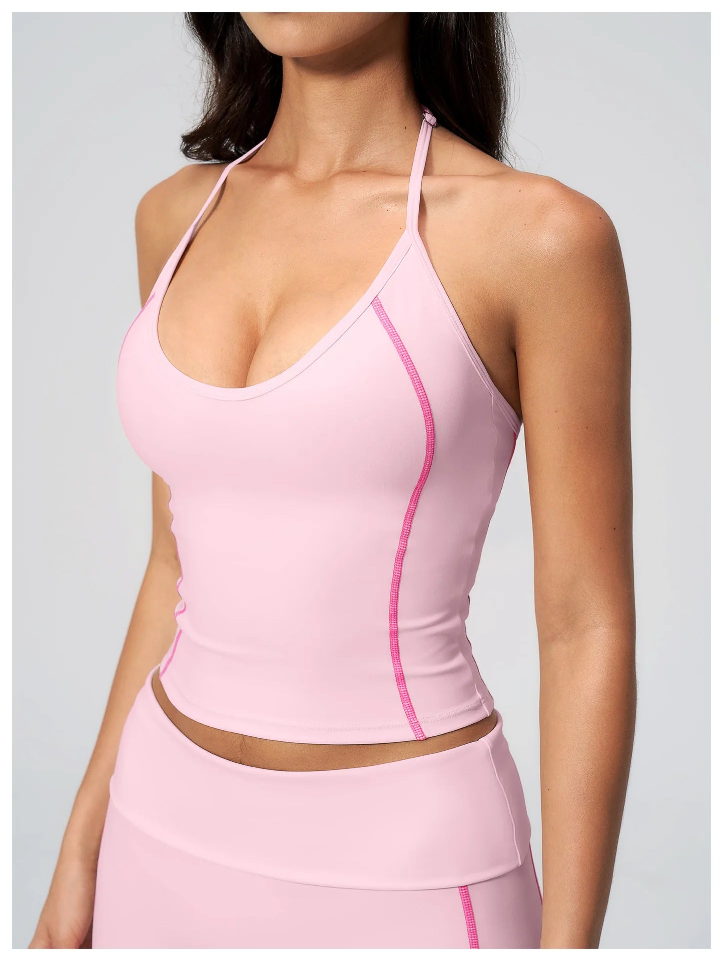Women's Gym Outfit Women's Underwear Halter Neck Tank Top Sportswear Woman Gym Summer Women's Workout Clothes Sporty Woman Tops