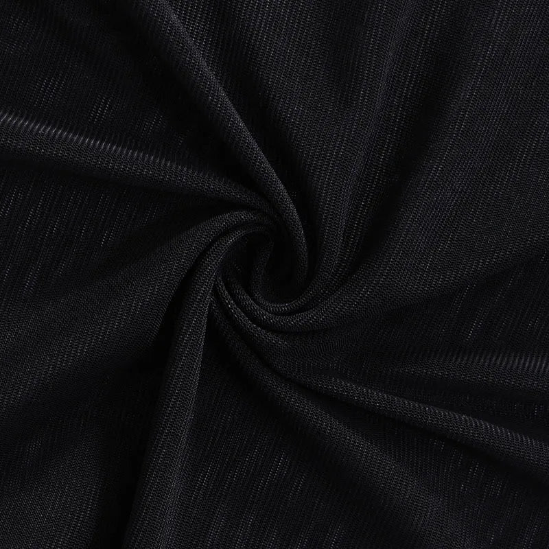 Square Collar Solid Mini Dress For Women Y2k Clothes Gauze Sexi Night Dress Hot Club Outfits Sheer Vestidos De Mujer Long Sleeve