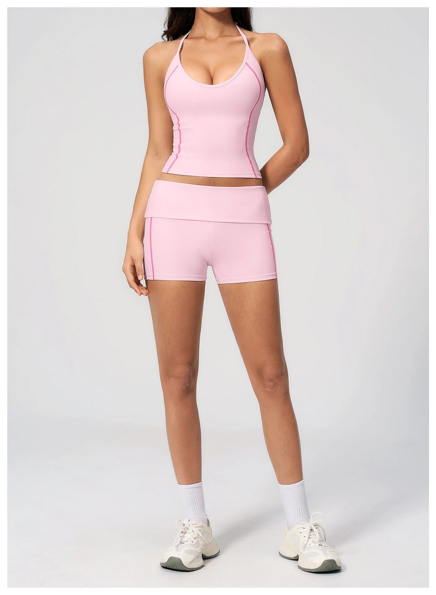 Women's Gym Outfit Women's Underwear Halter Neck Tank Top Sportswear Woman Gym Summer Women's Workout Clothes Sporty Woman Tops