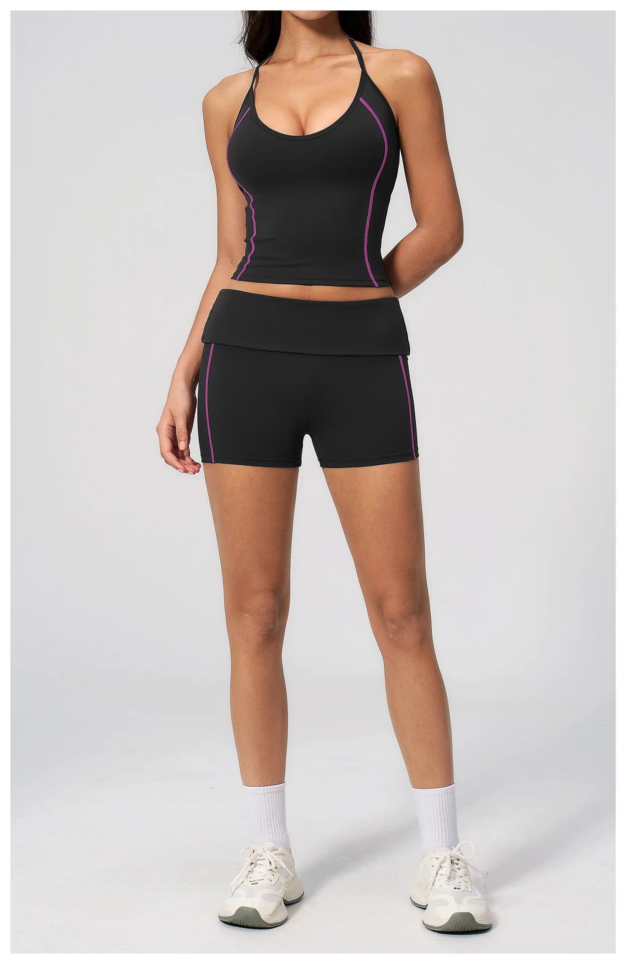 Women's Gym Outfit Women's Underwear Halter Neck Tank Top Sportswear Woman Gym Summer Women's Workout Clothes Sporty Woman Tops