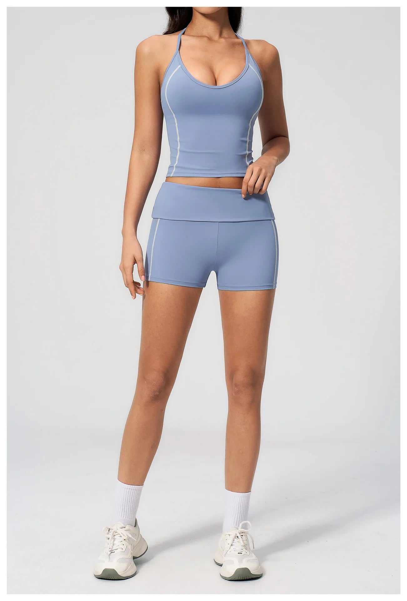 Women's Gym Outfit Women's Underwear Halter Neck Tank Top Sportswear Woman Gym Summer Women's Workout Clothes Sporty Woman Tops