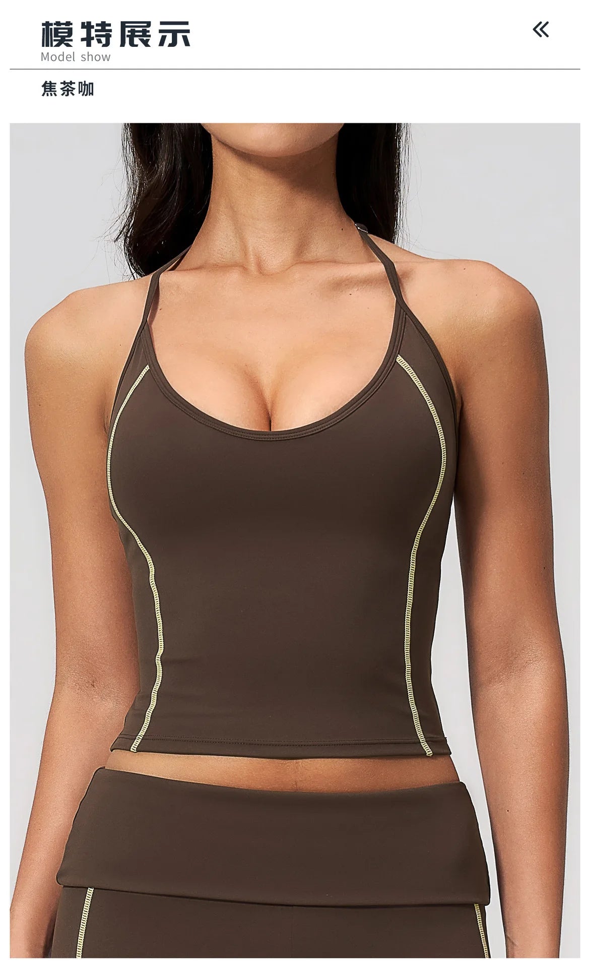 Women's Gym Outfit Women's Underwear Halter Neck Tank Top Sportswear Woman Gym Summer Women's Workout Clothes Sporty Woman Tops
