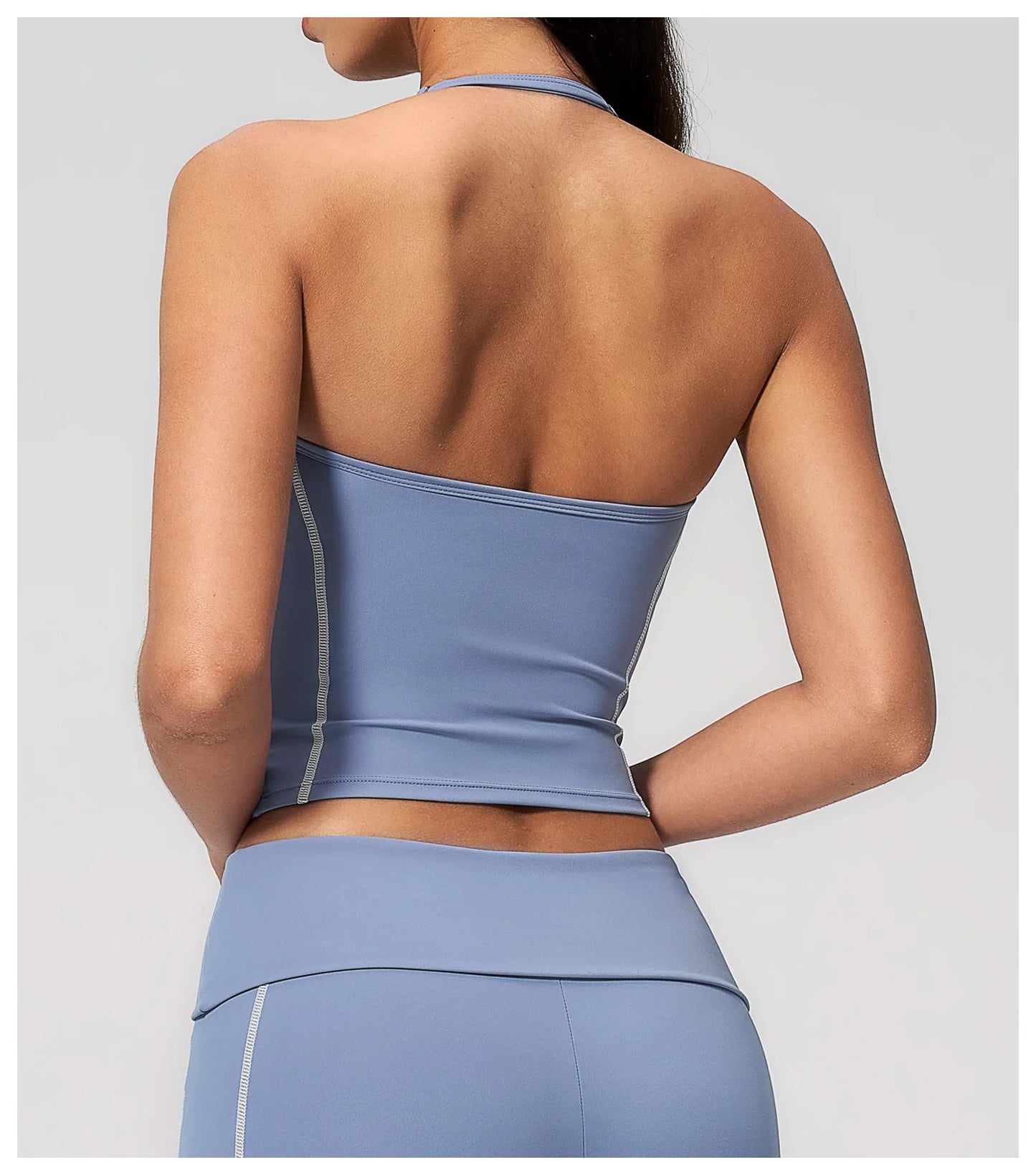 Women's Gym Outfit Women's Underwear Halter Neck Tank Top Sportswear Woman Gym Summer Women's Workout Clothes Sporty Woman Tops