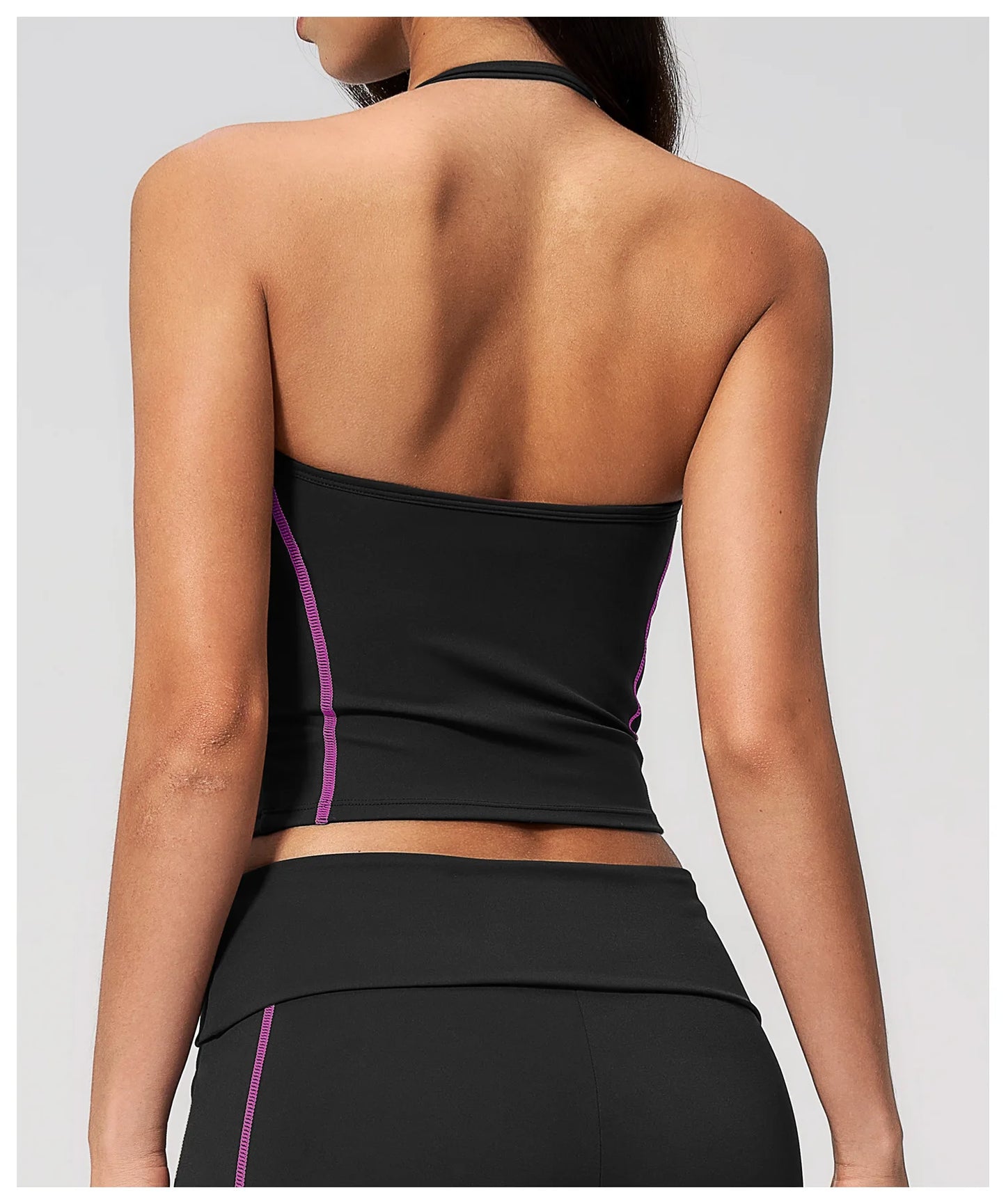 Women's Gym Outfit Women's Underwear Halter Neck Tank Top Sportswear Woman Gym Summer Women's Workout Clothes Sporty Woman Tops