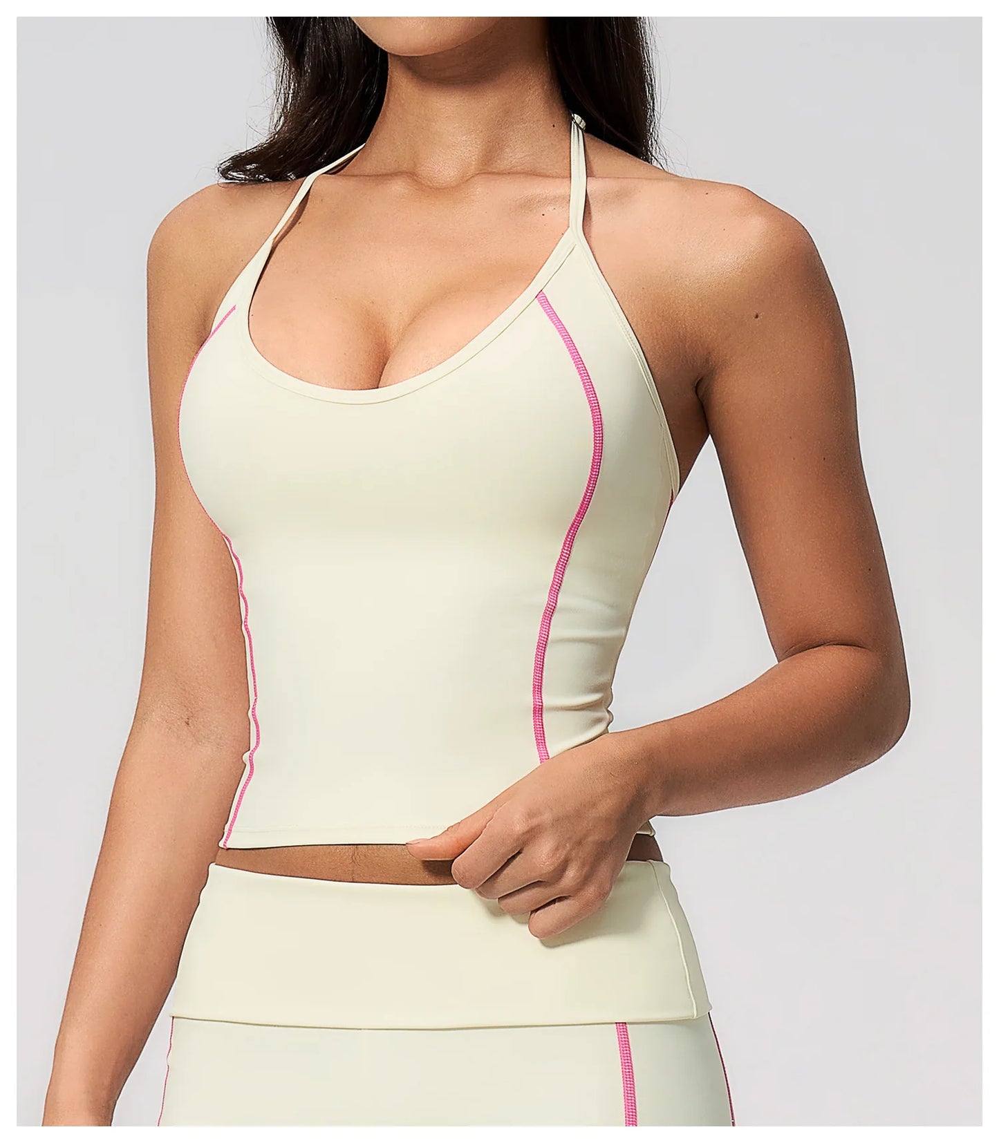 Women's Gym Outfit Women's Underwear Halter Neck Tank Top Sportswear Woman Gym Summer Women's Workout Clothes Sporty Woman Tops
