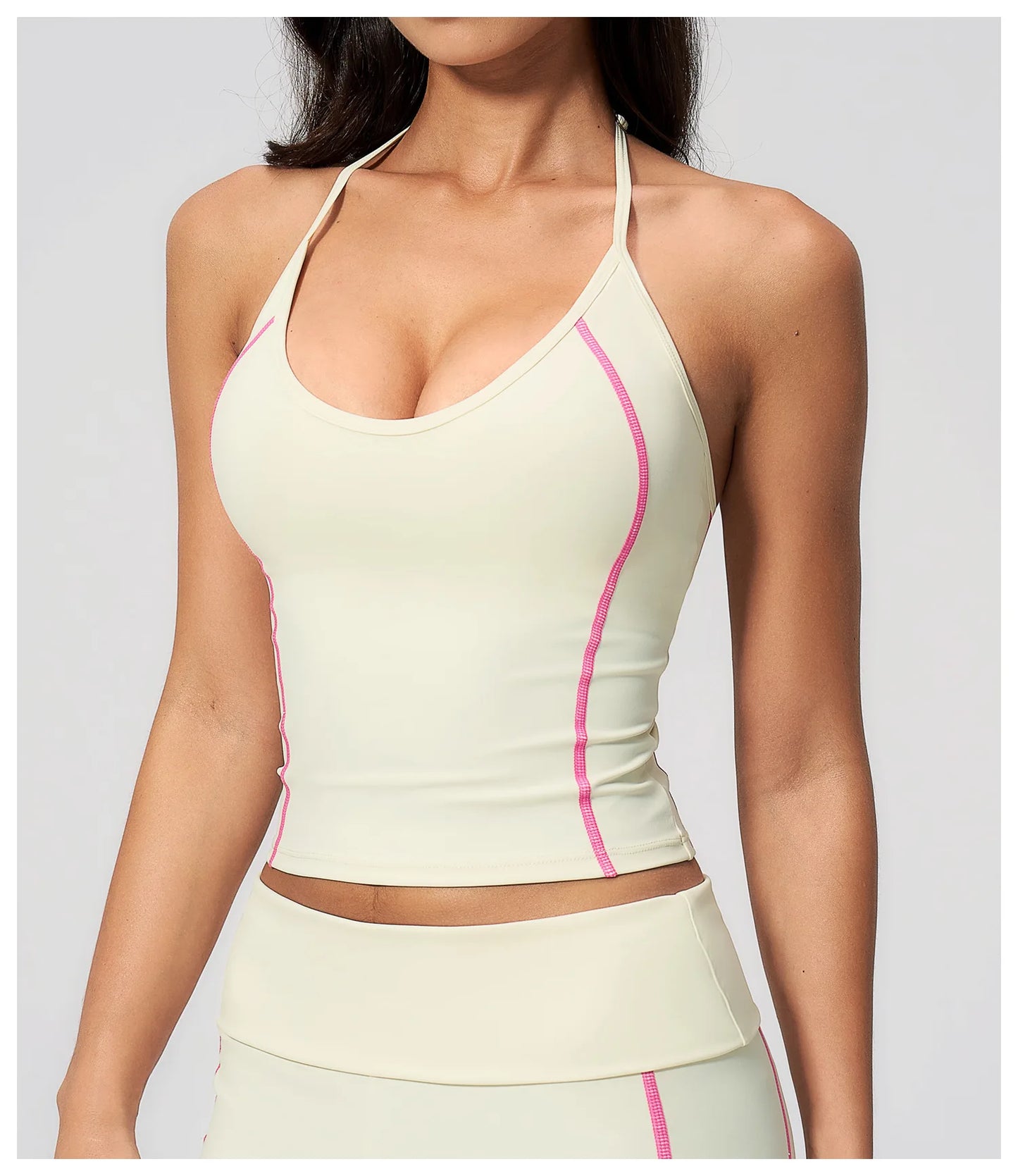 Women's Gym Outfit Women's Underwear Halter Neck Tank Top Sportswear Woman Gym Summer Women's Workout Clothes Sporty Woman Tops