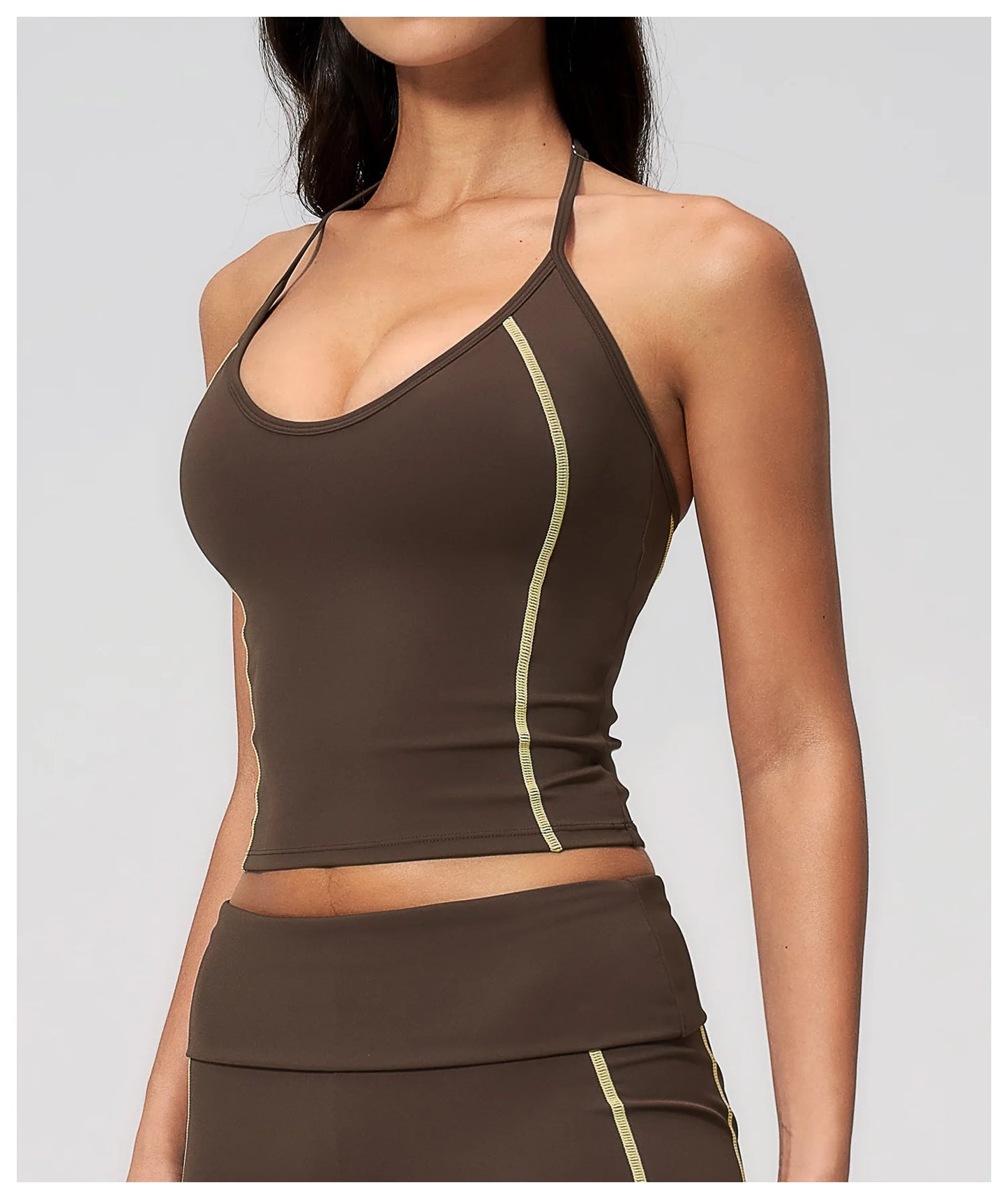 Women's Gym Outfit Women's Underwear Halter Neck Tank Top Sportswear Woman Gym Summer Women's Workout Clothes Sporty Woman Tops