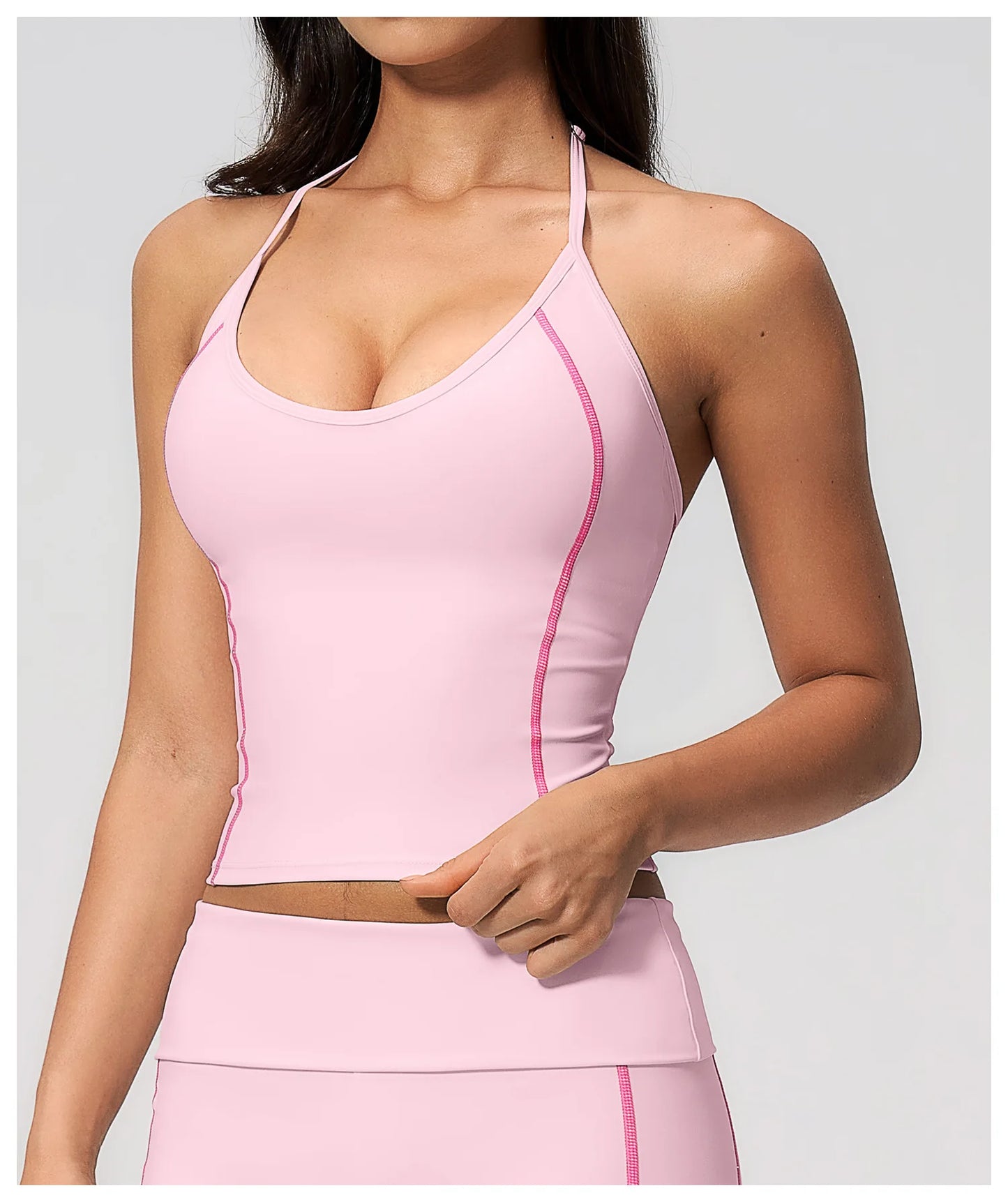 Women's Gym Outfit Women's Underwear Halter Neck Tank Top Sportswear Woman Gym Summer Women's Workout Clothes Sporty Woman Tops
