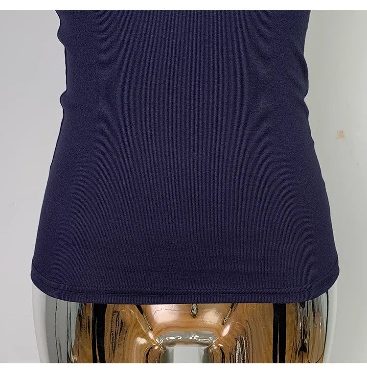 Women's Sexy Solid Halter Crop Top Sleeveless Turtleneck Camisole Summer Casual Fashion Tube Vest