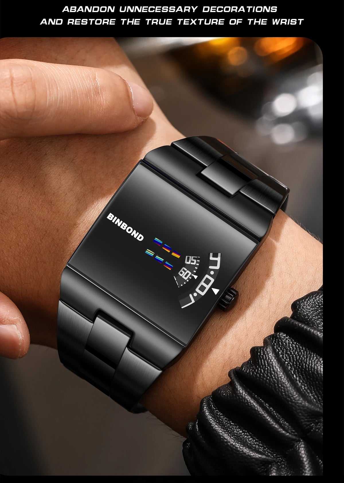 BINBOND Original Design Waterproof Men's Watch Accurate Quartz Watches For Men Luxury Sturdy Sport Wristwatches Casual Reloj