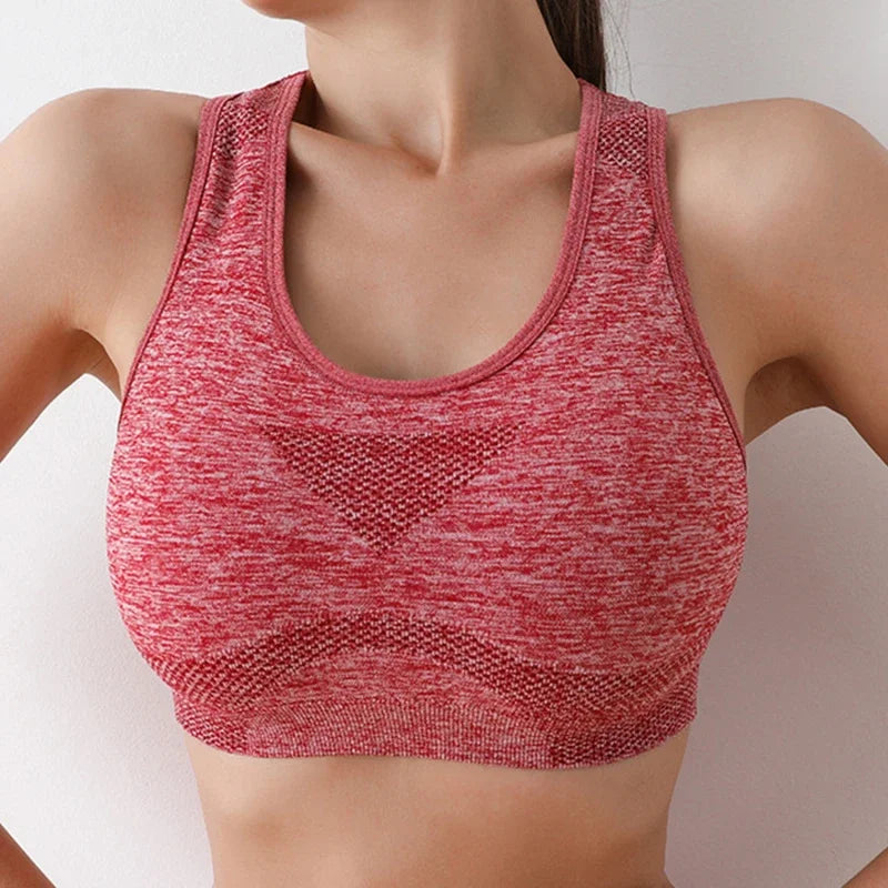 Women Sports Bra Top Push Up Fitness Yoga Bra Underwear Sport Tops For Women Breathable Running Vest Gym Wear