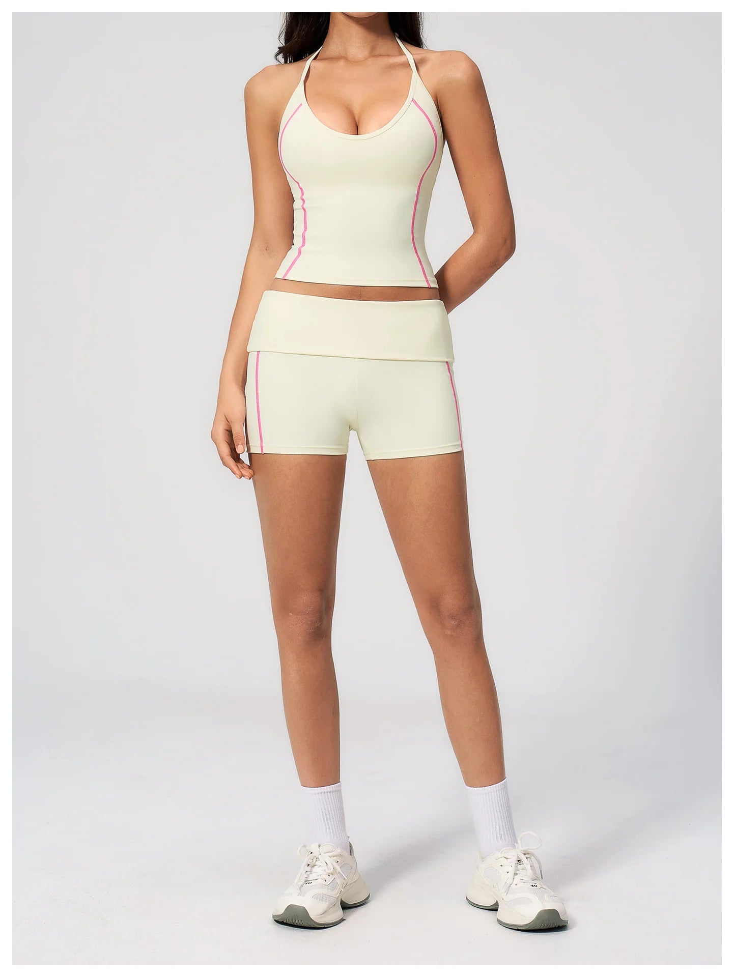 Women's Gym Outfit Women's Underwear Halter Neck Tank Top Sportswear Woman Gym Summer Women's Workout Clothes Sporty Woman Tops