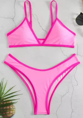 Black White Micro Bikini 2024 Brazilian Biquini Bandeau Padded Thong Swimsuit Women High Cut Bathing Suit Female Solid Monokini